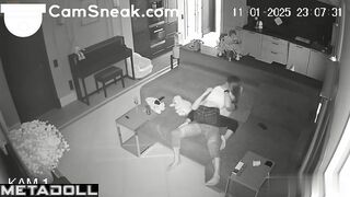 He asked her for blowjob and she agreed (living room)