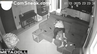 He asked her for blowjob and she agreed (living room)