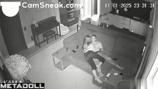He asked her for blowjob and she agreed (living room)