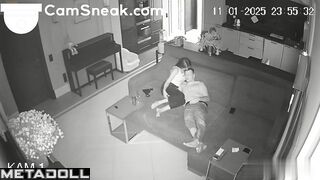 He asked her for blowjob and she agreed (living room)