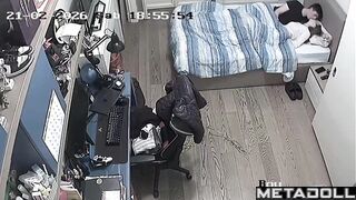 Horny teens enjoying each other under the blanket