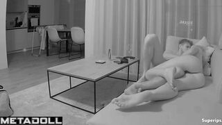 This soft sofa is the best place for fuck - living room scenes