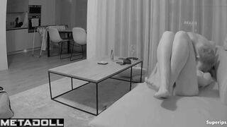This soft sofa is the best place for fuck - living room scenes