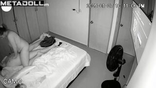 Chubby people having fun in the dark - bedroom video