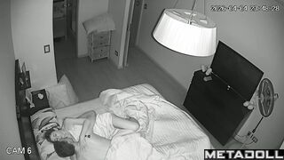 Girlfriend likes to warm him up with blowjob, spy cam