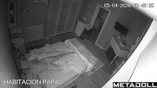 Babe likes that he licked her ass before bed, spy cam