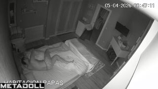 Babe likes that he licked her ass before bed, spy cam