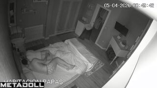 Babe likes that he licked her ass before bed, spy cam