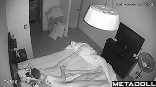 Skinny babe loves to fuck him and cum - bedroom video