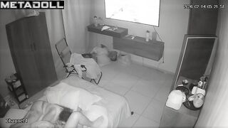 Babe was too lazy to spread her legs, so she gave him blowjob
