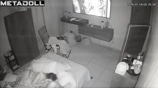Babe was too lazy to spread her legs, so she gave him blowjob