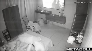 Babe was too lazy to spread her legs, so she gave him blowjob
