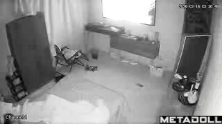 He fucking her and she watching tv, spy hidden cam