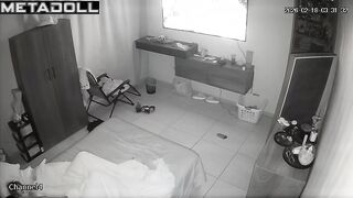 He fucking her and she watching tv, spy hidden cam