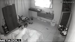 He fucking her and she watching tv, spy hidden cam