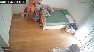 Naked morning cleaning / bedroom hidden camera, look