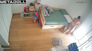 Naked morning cleaning / bedroom hidden camera, look