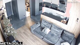 There will be a Christmas party tonight, living room cam