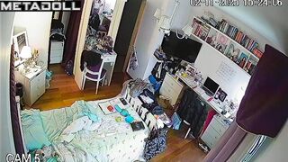When babe is alone at home, she constantly masturbates