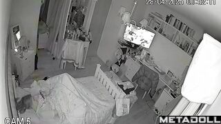 She likes to touch her clit before bed / hidden cam