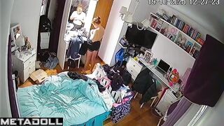 She likes to admire herself in the mirror in dress