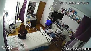 Home solo photo session with hot posing, night video