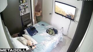Someone installed something in her bedroom as a joke