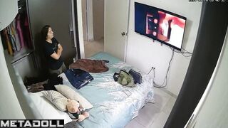 Someone installed something in her bedroom as a joke