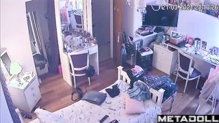 Her body is under daily surveillance, night spy camera