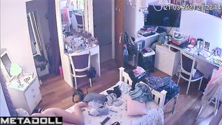 Her body is under daily surveillance, night spy camera