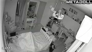 Young and pretty lady enjoying hot process under the blanket