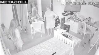Mother almost caught her masturbating, oops / spy cam