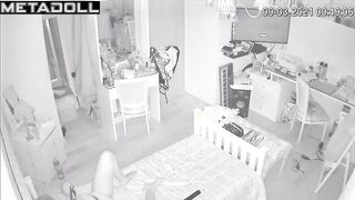 Mother almost caught her masturbating, oops / spy cam