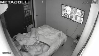 Daily masturbation is her routine, hot bedroom tape
