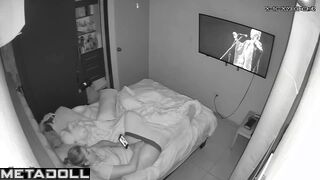 Daily masturbation is her routine, hot bedroom tape