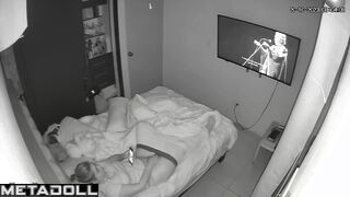 Daily masturbation is her routine, hot bedroom tape