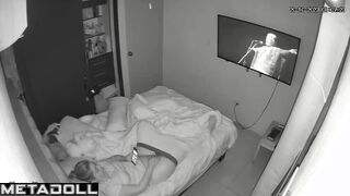 Daily masturbation is her routine, hot bedroom tape