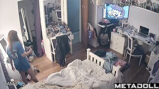 Another day in her boring life (bedroom hidden cam)
