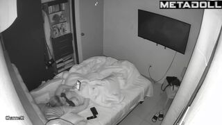 Masturbation inspires her wet pussy - bedroom camera