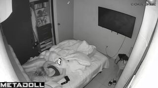 Masturbation inspires her wet pussy - bedroom camera