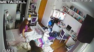 Bestie came to redhaired chubby classmate for a sleepover