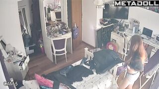 Her room is unsafe, she is being watched by a hidden camera