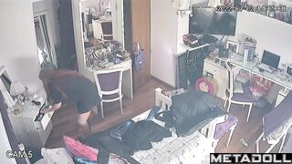 Her room is unsafe, she is being watched by a hidden camera