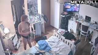 Babe was changing clothes and didn't know that her ex was watching her