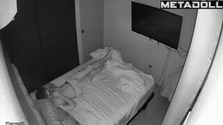 He kindly made her cunnilingus before bed (spy cam)