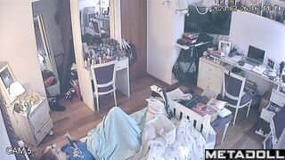 Discreet cameras captured her hot daily masturbation