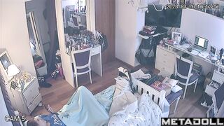 Discreet cameras captured her hot daily masturbation