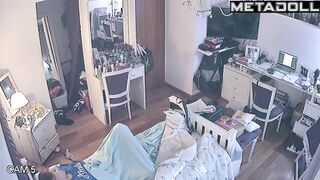 Discreet cameras captured her hot daily masturbation
