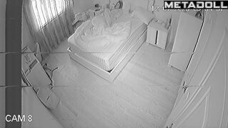 She's bored and just lies on the bed - hidden camera