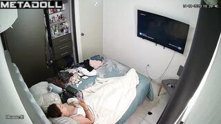 Amazing solo pleasure under the warm blanket, look